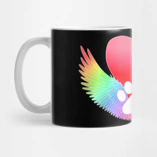 Rainbow Bridge Guardian Angel Pawprint Mug